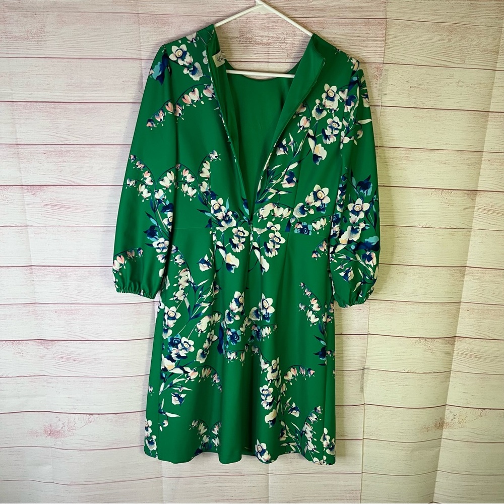 Eliza J‎ Green Floral Dress Size 8 - Picture 8 of 9